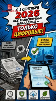 С 1 сентября 2026 все транспортные накладные — ТОЛЬКО цифровые!